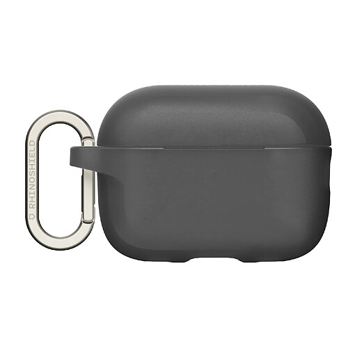 RhinoShield Coque avec Mousqueton Compatible avec Apple [AirPods Pro] Protection de qualité Militaire Contre Les Chocs, résistante aux Rayures, Chargement sans Fil - [Noir Classic, Standard Set]