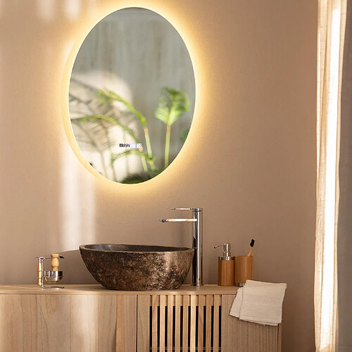 Ledkia Miroir Salle de Bain avec Éclairage LED Anti-buée Catedrais 70x50cm Sélectionnable (chaud-neutre-froid)