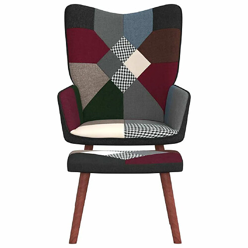 Maison Chic Chaise de relaxation | Fauteuil relax avec repose-pied Patchwork Tissu -GKD60368