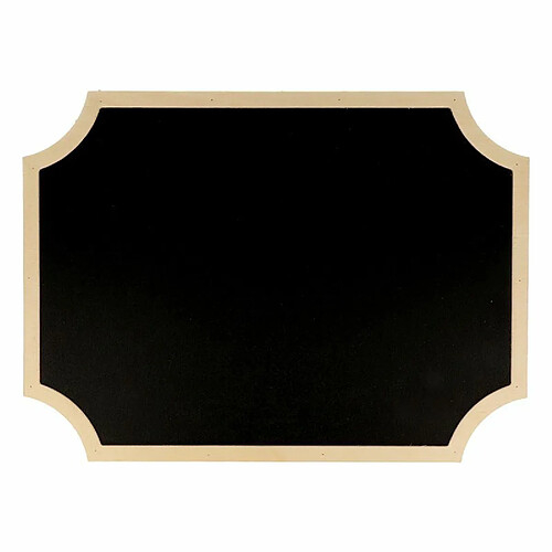 Artemio Tableau noir étiquette avec bordure bois 30 x 22 x 0,5 cm