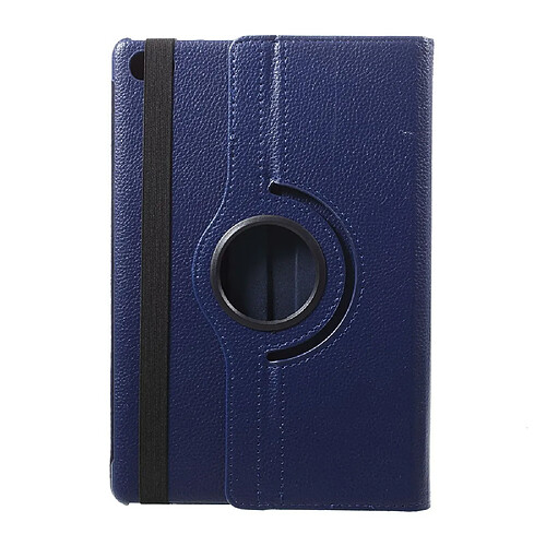 Etui en PU litchi support rotatif 360 degrés bleu foncé pour votre Huawei MediaPad M5 lite 10