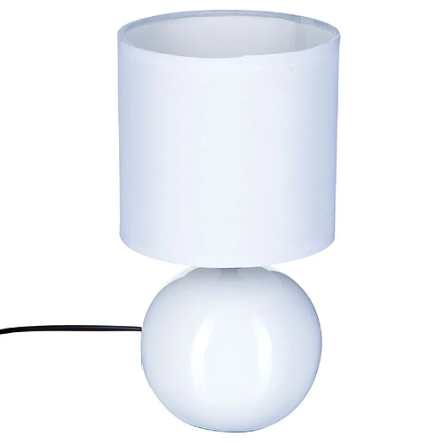 Atmosphera, Createur D'Interieur Lampe Boule en céramique - H. 25 cm - Blanc