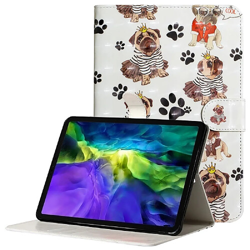 Etui en PU Motif 3D avec support chien pour votre iPad mini (2021)