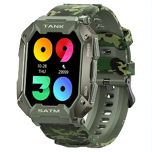 Yonis Montre Connectée 5ATM IP69K Cardio Sommeil Bluetooth 5.0