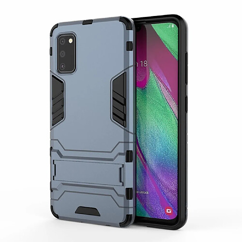 Coque en TPU Hybride 2 en 1 avec béquille bleu pour votre Samsung Galaxy A41 (Global Version)