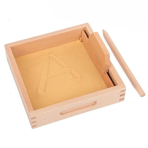 Totalcadeau Jeu d'apprentissage Bac à sable jeu Montessori apprendre écriture