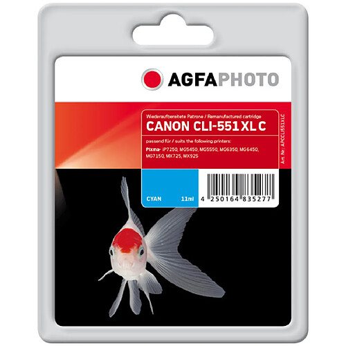 AgfaPhoto APCCLI551XLC cartouche d'encre Cyan