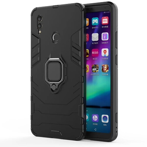 Wewoo Coque Housse de protection antichoc PC + TPU pour HuHonor Note 10, avec support d'anneau magnétique (Noir)