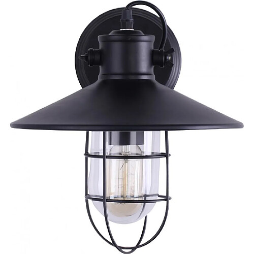 ICONIK INTERIOR Applique murale cage Edison acier Noir