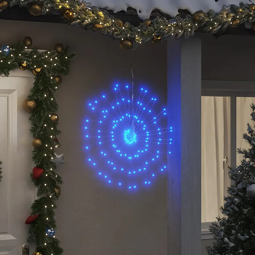 vidaXL Étoile rayonnante de Noël 140 LED 8 pcs bleu 17 cm