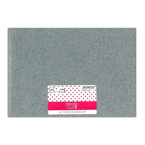 TOGA Flex thermocollant à paillettes - Argent - 30 x 21 cm