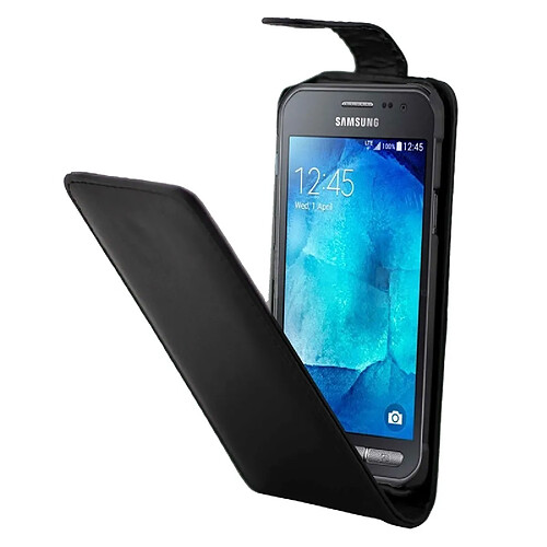 Wewoo Housse Coque Étui en cuir avec bouton magnétique à rabat vertical pour Galaxy Xcover 3 / G388F Noir