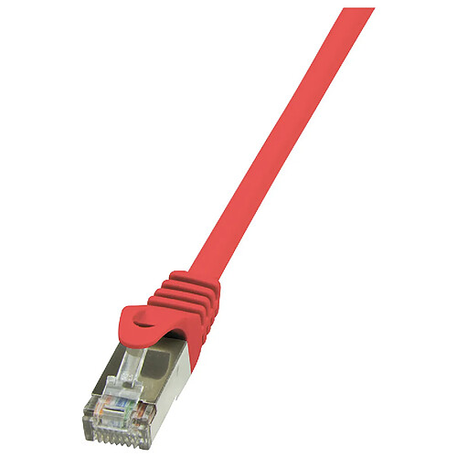 LogiLink Câble Patch, Cat. 5e, F/UTP, 2 m, rouge, gaine en ()