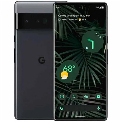 Google Pixel 6 Pro Téléphone Intelligent 6.7" QHD+ Tensor Octa Core 128Go 256Go Android 12 Noir Carbone