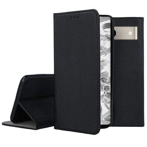 Htdmobiles Housse pour Google Pixel 7 5G - etui coque pochette portefeuille + verre trempe - NOIR MAGNET