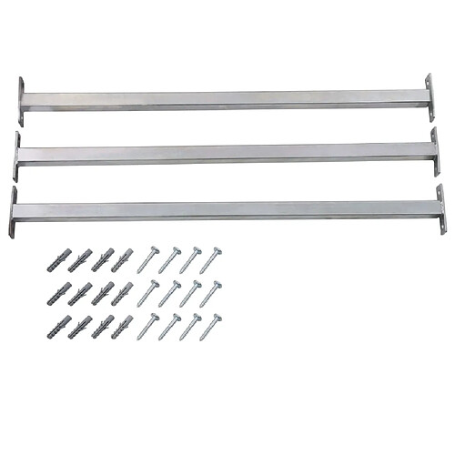 vidaXL Barres de fenêtre réglables de sécurité 3 pcs 710-1200 mm