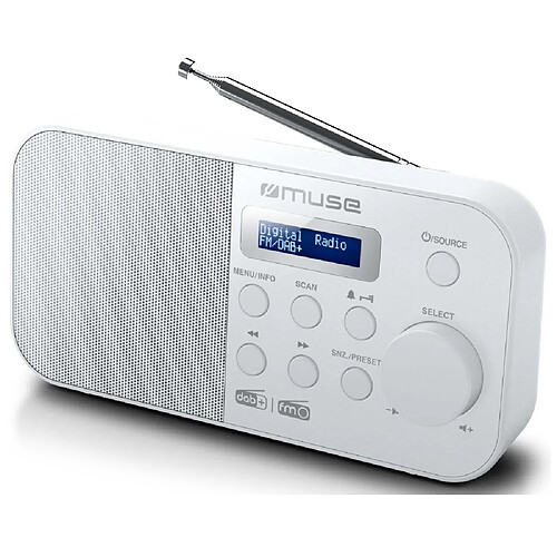 Radio portable numérique blanc - M-109DBW - MUSE