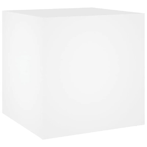 Maison Chic Jardinière,Bac à fleurs - pot de fleur Blanc 40x40x40 cm Bois d'Ingénierie -GKD63750