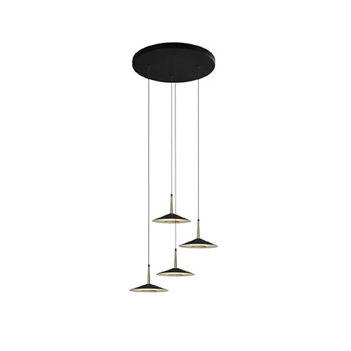 Luminaire Center Suspension Orion Laiton antique, noir