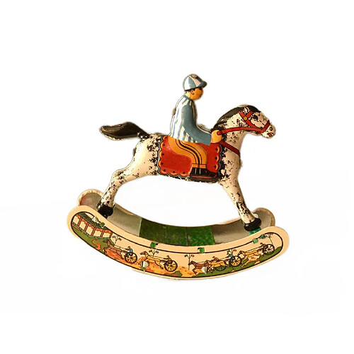 Universal La coupe de rocket de décélération Tin Toy Stricut Rare Rare Iron Shake Horse Horses a collecté des jouets pour enfants Haling Chinese Gift Vérices | Retro Tin Toys | Toy Toys Toys