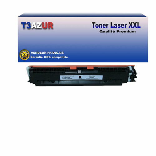 T3AZUR - Toner compatible avec Canon 729 pour Canon LBP-7010C, LBP-7018C Noir - 1 300p