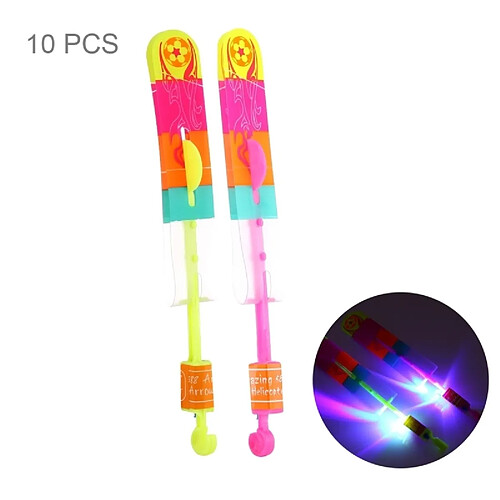 Wewoo Jouet volant 10 PCS Amazing LED Light Slingshot Flying Flèches, Couleur Aléatoire, Taille: Large