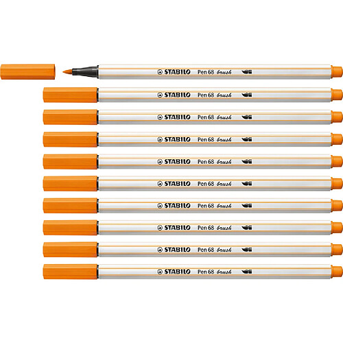 STABILO Feutre pinceau Pen 68 brush, orange ()