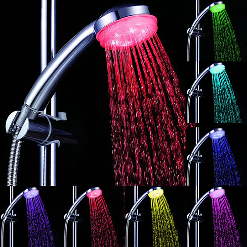 7 Couleurs Changement Automatique Tête De Douche Conduit Arrosage Poche Pulvérisation Head22cm