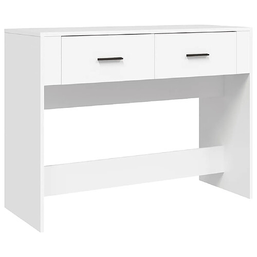 Maison Chic Table console | Meuble d'entrée | Table d'appoint Blanc 100x39x75 cm Bois d'ingénierie -GKD65600