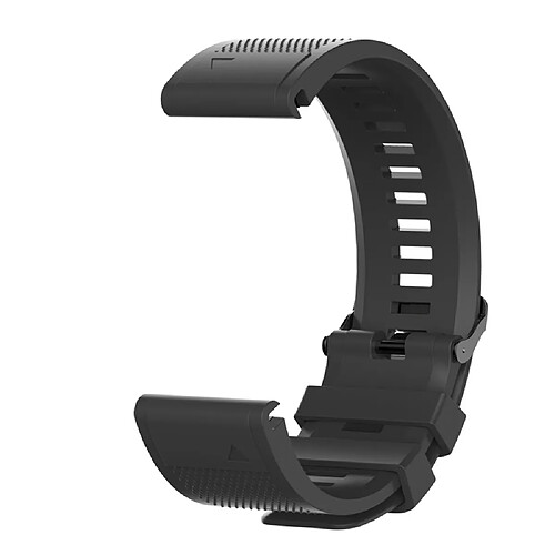 Bracelet en silicone souple noir pour votre Garmin Fenix 6X/6X Pro/Fenix 5X/Fenix 5X Plus 26mm