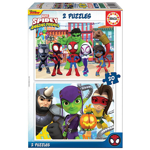 Educa Borras Puzzle 2 x 20 - Spidey et ses amis