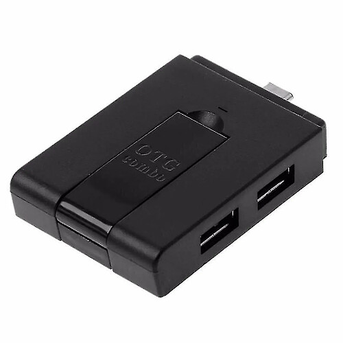 Universal Type-C Dual USB 2.0 Micro USB OTG Holder Memory Memory Card TF Carte Reader For Mobile Phone Black