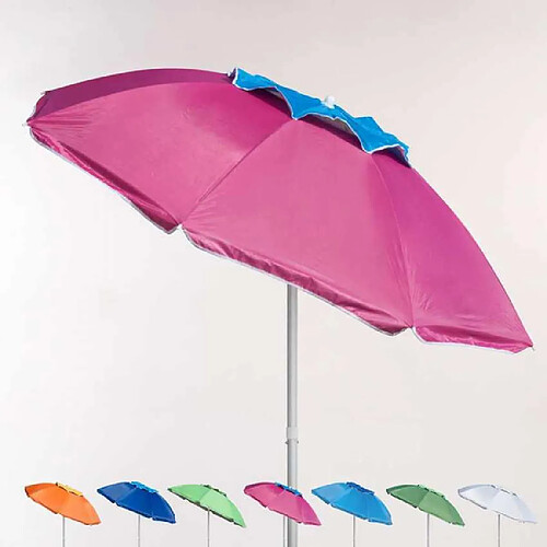 Beachline Parasol de plage 200 cm aluminium anti-vent protection uv Corsica