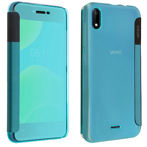 Étui Wiko Y50 Rabat Translucide Antichoc Original Easy Folio Bleen