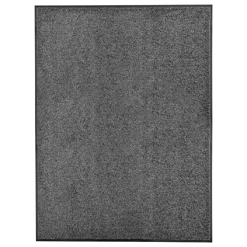 Decoshop26 Paillasson lavable Anthracite 90x120 cm DEC023181