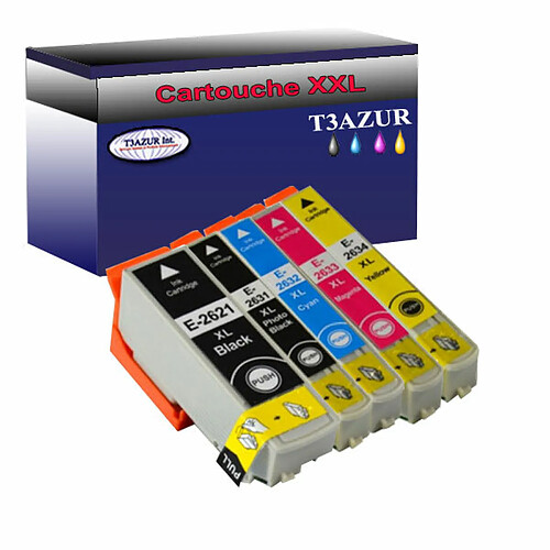 T3Azur 5x Epson T26XL -Compatible