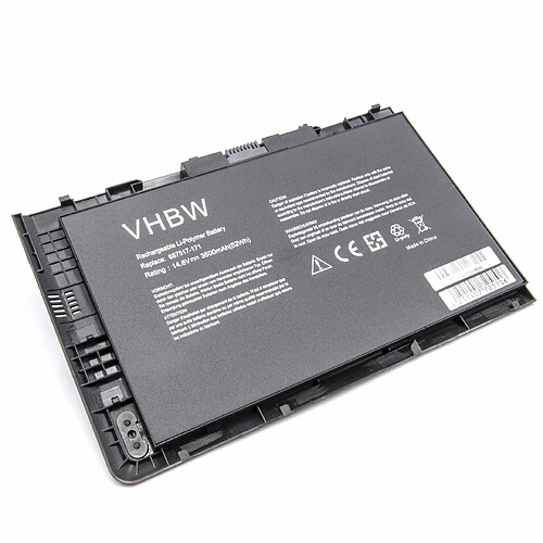 vhbw Li-Polymère batterie 3500mAh (14.8V) noir pour laptop notebook comme HP BT04, BT04052XL-PL, BT04XL, H4Q47AA, H4Q48AA, HSTNN-DB3Z, HSTNN-IB3Z