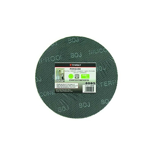 Disques pour ponceuse 180mm en maille 80GR TIVOLY lot de 5 auto agrippant ponceuse excentrique