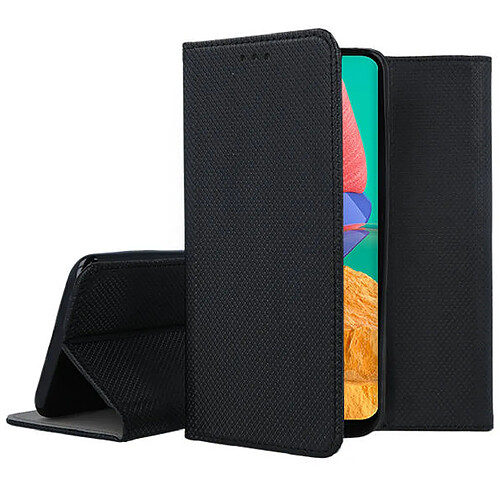 Htdmobiles Housse pour Samsung Galaxy M33 5G - etui coque pochette portefeuille + verre trempe - NOIR MAGNET