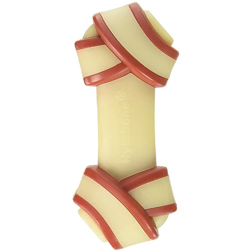 Nylabone Nœud en cuir brut pour chien Os à mâcher pour Extreme Mastiqueurs, bœuf, Medium