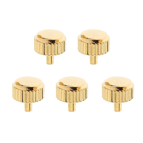 5pcs montre en acier couronne d'or doré 5mm