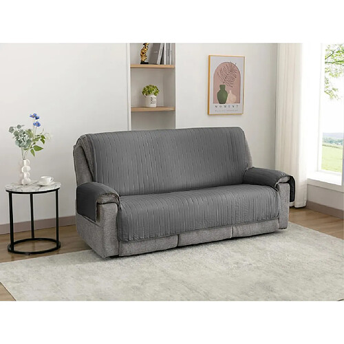 Vente-Unique Protège canapé 2 places - 179 x 224 cm - Gris foncé - CORINTHE