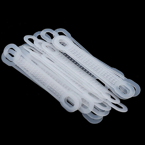 20pcs Clair Antidérapant Vêtements De Silicone Cintre Poignées Bandes De Cintre Vêtements S