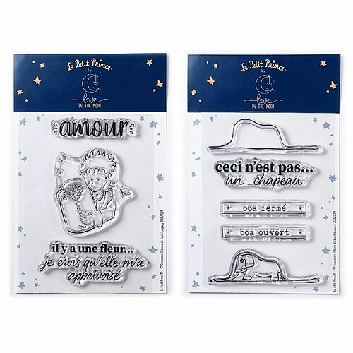 Youdoit 8 Tampons transparents Le Petit Prince Fleur et Boa