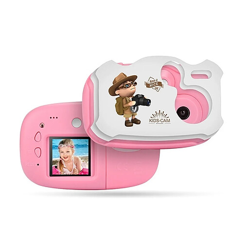 Wewoo Caméra Enfant 2.0 mégapixels 1.44 pouces écran HD Creative Mini appareil photo numérique bricolage pour les enfants rose