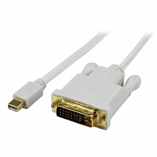 StarTech.com Câble Adaptateur Mini DisplayPort vers DVI-D Actif 1,8 m - Convertisseur Mini DP Mâle vers DVI Mâle 2560 x 1600 - Blanc