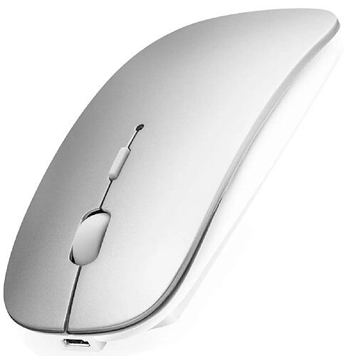 Souris Bluetooth pour ordinateur portable/iPad/iPhone/Mac (iOS13.1.2 et supérieur) / PC/ordinateur Android, mini souris sans fil rechargeable et silencieuse pour Windows/Linux/Mac