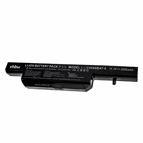 vhbw batterie compatible avec Gigabyte Q1732 laptop (5200mAh, 11.1V, Li-Ion, noir)