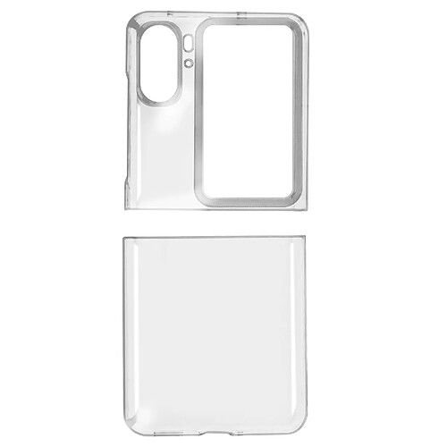 Avizar Coque pour Oppo Find N2 Flip Dos Rigide Coins Bumper Fine Légère Transparent