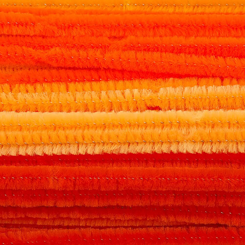 Vaessen Creative Fils Chenille, Nylon, Orange, 0,8 x 30 cm